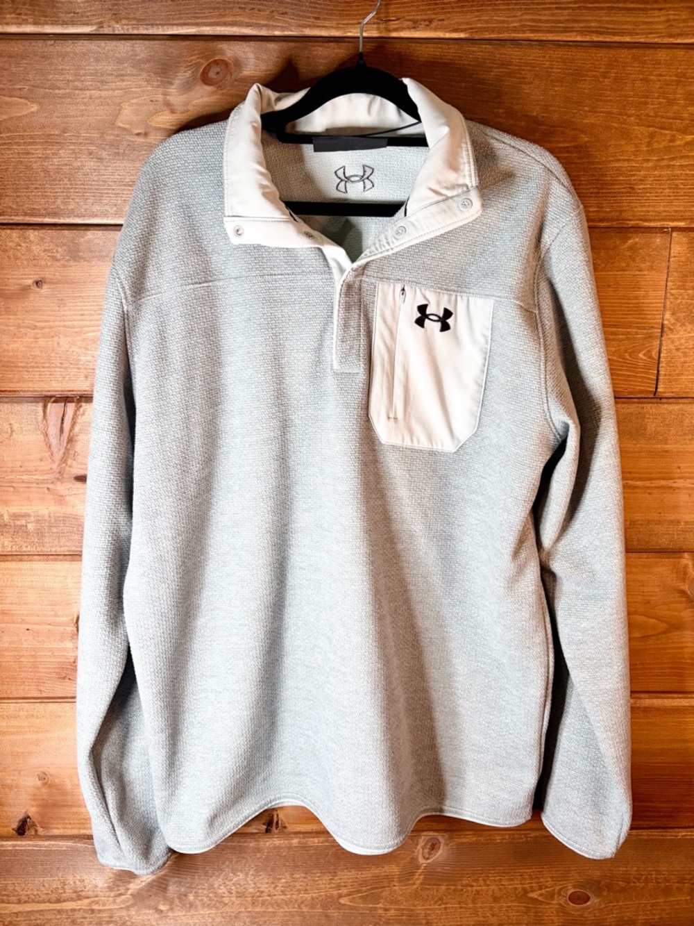 Under Armour Light Gray Pullover Sweatshirt Jacket Size Large 🩶